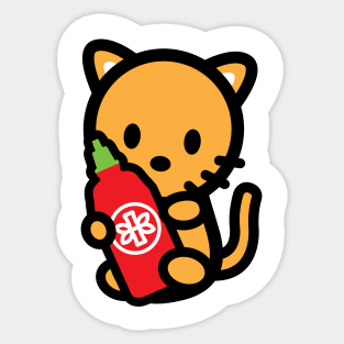 Cat Hot Sauce Kitten Pet Owner Animal Lover Sticker